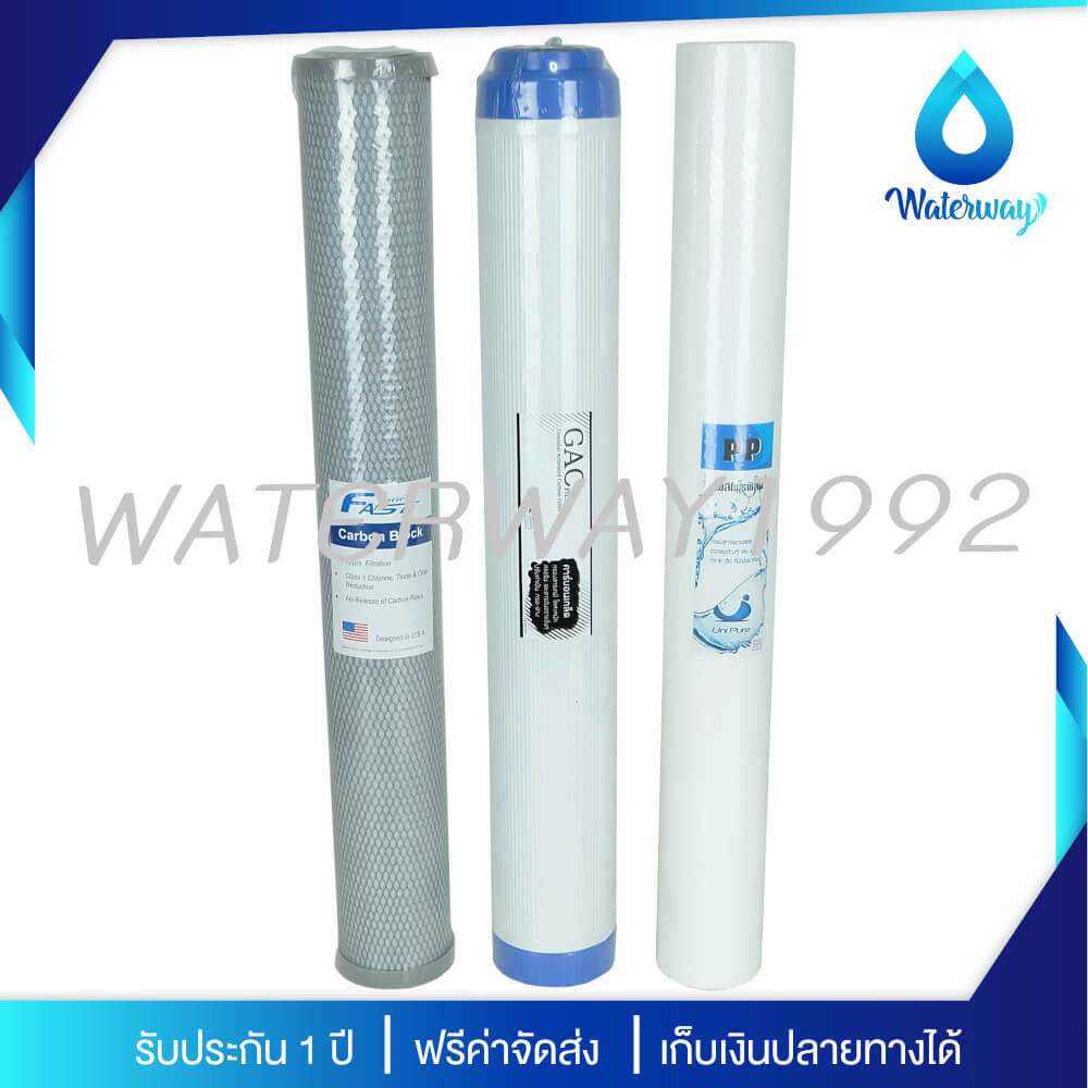 เครื่องกรองน้ำใช้ 3 ขั้นตอน UNI PURE รุ่น UN-T01  ขนาด 20 นิ้ว_3